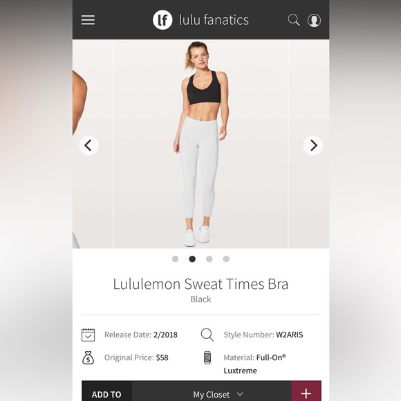Lululemon x SoulCycle Sweat Times Bra - Picture 8 of 9